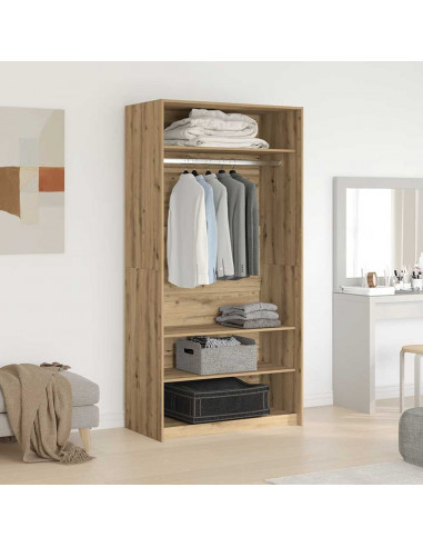 Armadio Rovere Artigianale 100x50x200 cm in Legno Multistrato