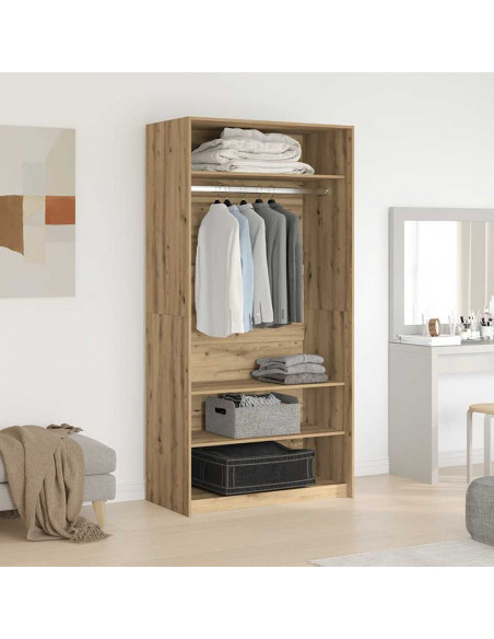 Armadio Rovere Artigianale 100x50x200 cm in Legno Multistrato