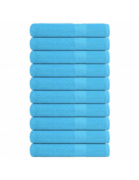 Asciugamani 10 pz Turchesi 100x200 cm 360 g/m² 100% Cotone