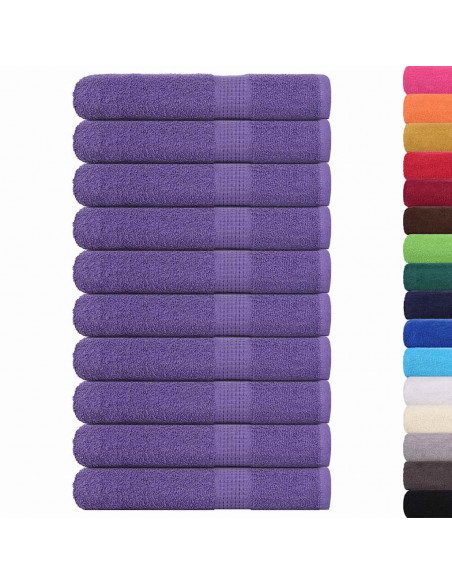 Asciugamani 10 pz Viola 100x200 cm 360 g/m² 100% Cotone