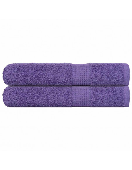 Asciugamani 2 pz Viola 100x200 cm 360 g/m² 100% Cotone
