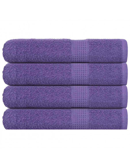 Asciugamani 4 pz Viola 100x200 cm 360 g/m² 100% Cotone