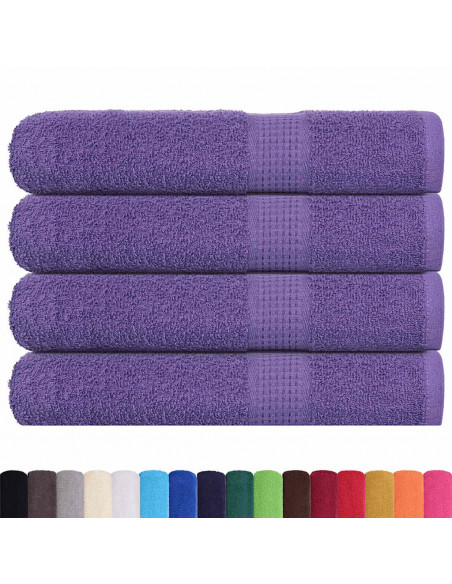 Asciugamani 4 pz Viola 100x200 cm 360 g/m² 100% Cotone