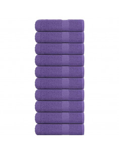 Asciugamani da Bagno 10pz Viola 100x150cm 360g/m² 100% Cotone