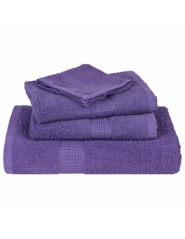 Asciugamani da Bagno 10pz Viola 100x150cm 360g/m² 100% Cotone