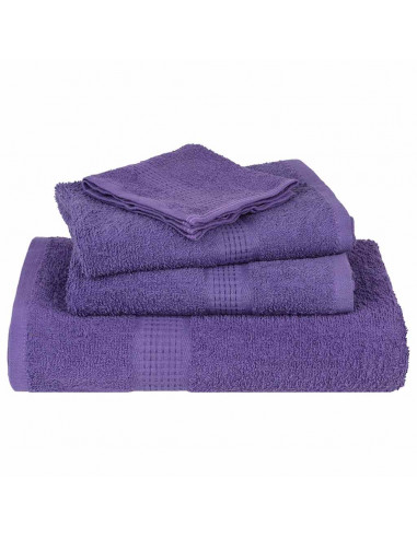 Asciugamani da Bagno 4 pz Viola 100x150cm 360g/m² 100% Cotone
