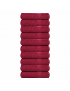 Asciugamani Doccia 10 pz Bordeaux 70x140cm 360 g/m² 100% Cotone