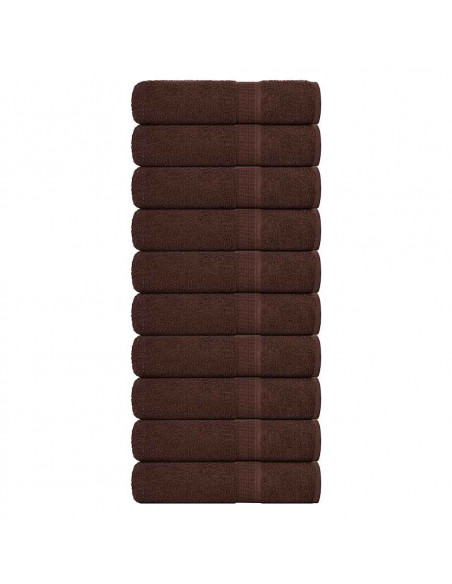 Asciugamani Doccia 10 pz Marrone 70x140 cm 360 g/m² 100% Cotone