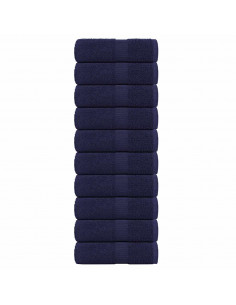 Asciugamani Ospiti 10pz Blu Marino 30x50cm 360 g/m² 100% Cotone