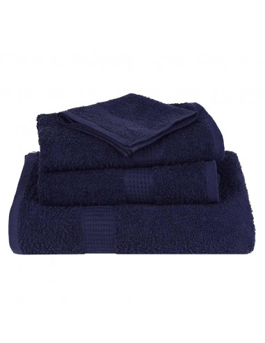 Asciugamani Ospiti 10pz Blu Marino 30x50cm 360 g/m² 100% Cotone