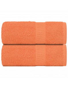 Asciugamani Ospiti 2 pz Arancioni 30x50 cm 360 g/m² 100% Cotone
