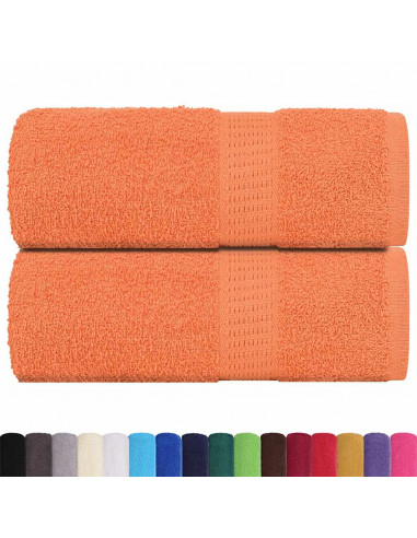 Asciugamani Ospiti 2 pz Arancioni 30x50 cm 360 g/m² 100% Cotone