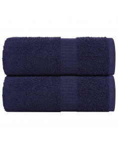 Asciugamani Ospiti 2 pz Blu Marino 30x50cm 360 g/m² 100% Cotone