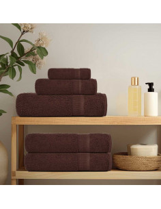Asciugamani FROGN 10 pz Marrone 30x30 cm 360 g/m² 2