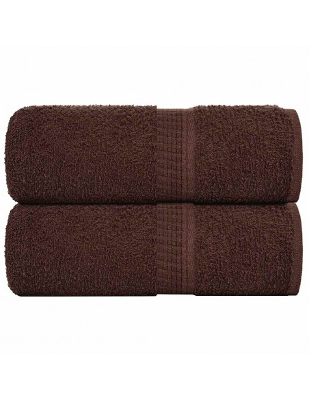 Asciugamani per Sapone 2 pz Marrone 30x30cm 360g/m² 100% Cotone