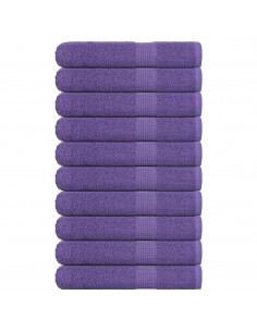 Asciugamani per Sauna 10 pz Viola 80x200cm 360g/m² 100% Cotone