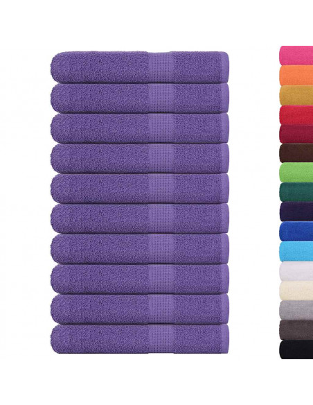Asciugamani per Sauna 10 pz Viola 80x200cm 360g/m² 100% Cotone