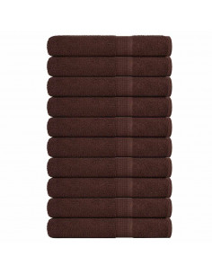 Asciugamani per Sauna 10pz Marrone 80x200cm 360g/m² 100% Cotone