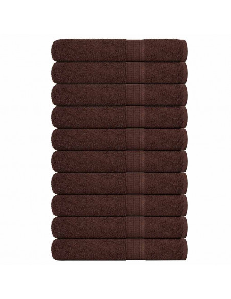 Asciugamani per Sauna 10pz Marrone 80x200cm 360g/m² 100% Cotone