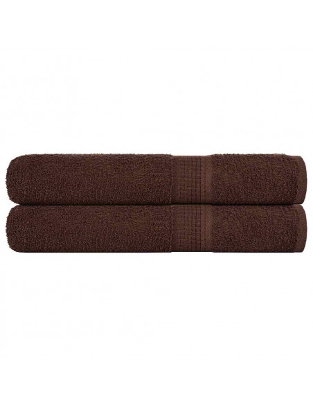 Asciugamani per Sauna 2 pz Marrone 80x200cm 360g/m² 100% Cotone