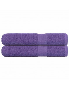 Asciugamani per Sauna 2 pz Viola 80x200cm 360g/m² 100% Cotone