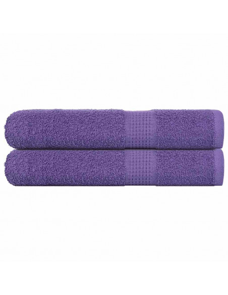 Asciugamani per Sauna 2 pz Viola 80x200cm 360g/m² 100% Cotone