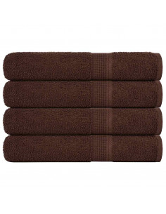 Asciugamani per Sauna 4 pz Marrone 80x200cm 360g/m² 100% Cotone
