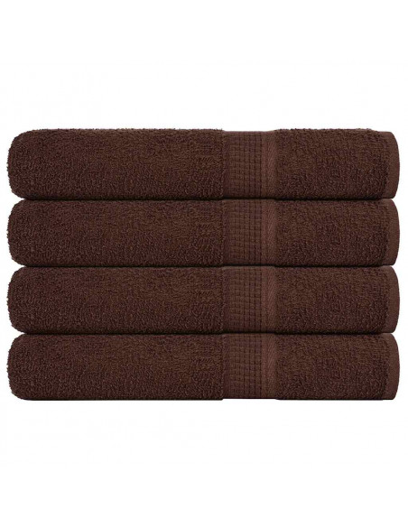 Asciugamani per Sauna 4 pz Marrone 80x200cm 360g/m² 100% Cotone