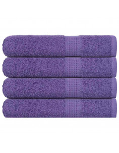Asciugamani per Sauna 4 pz Viola 80x200cm 360g/m² 100% Cotone