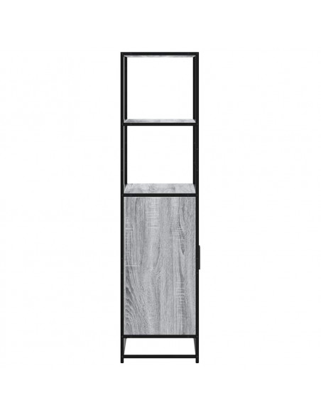 Credenza Grigio Sonoma 68x35x139 cm Legno Multistrato Metallo