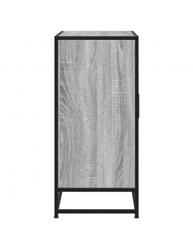Credenza Grigio Sonoma 68x35x76 cm in Truciolato e Metallo