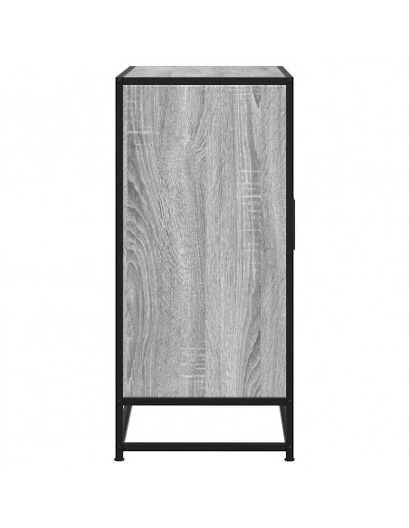 Credenza Grigio Sonoma 68x35x76 cm in Truciolato e Metallo
