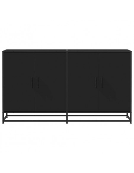Credenza Nera 134x35x76 cm in Truciolato