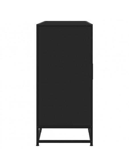 Credenza Nera 134x35x76 cm in Truciolato
