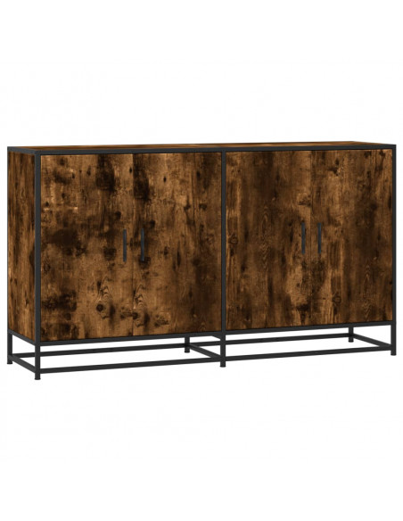 Credenza Rovere Fumo 134x35x76 cm in Truciolato