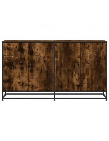 Credenza Rovere Fumo 134x35x76 cm in Truciolato