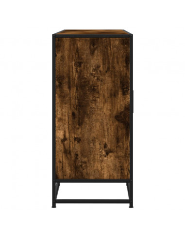 Credenza Rovere Fumo 134x35x76 cm in Truciolato
