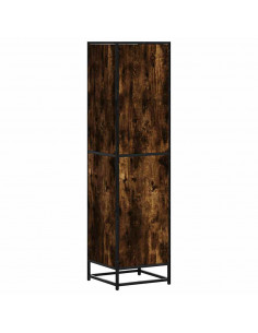 Credenza Rovere Fumo 35,5x35x139 cm Legno Multistrato Metallo