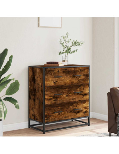 Credenza Rovere Fumo 68x35x76 cm in Truciolato