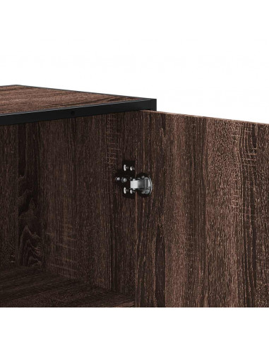 Credenza Rovere Marrone 35,5x35x139cm Legno Multistrato Metallo