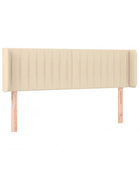 Testiera ad Orecchio Crema 147x16x78/88 cm in Tessuto
