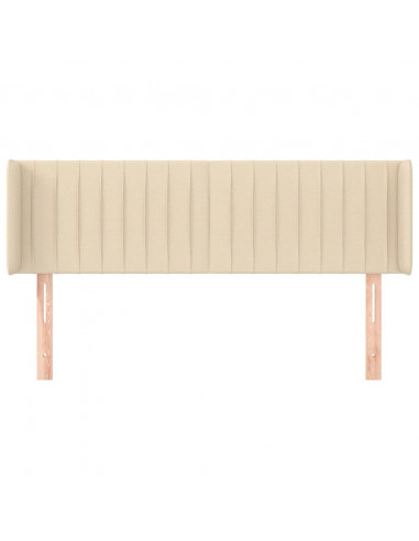 Testiera ad Orecchio Crema 147x16x78/88 cm in Tessuto