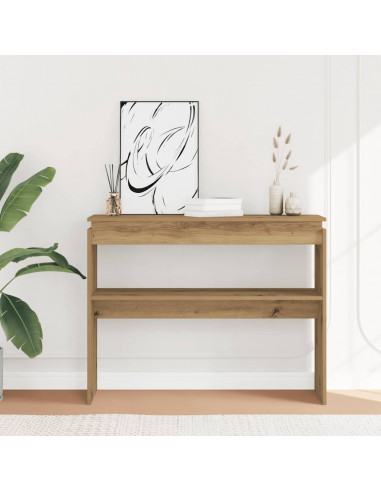 Tavolo Consolle Rovere Artigianale 102x30x80 cm in Truciolato