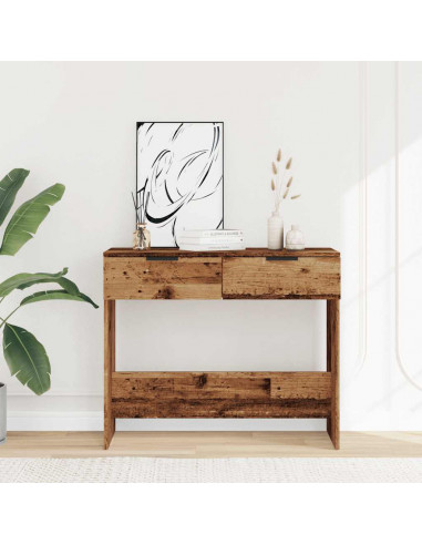 Tavolo Consolle in Legno Vecchio 90x36x75 cm Legno Multistrato