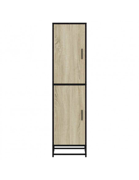 Credenza Rovere Sonoma 35,5x35x139 cm Legno Multistrato Metallo