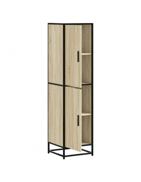 Credenza Rovere Sonoma 35,5x35x139 cm Legno Multistrato Metallo