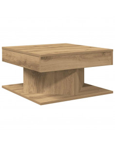 Tavolino Salotto Rovere Artigianale 55x55x30 cm in Truciolato