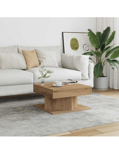 Tavolino Salotto Rovere Artigianale 55x55x30 cm in Truciolato