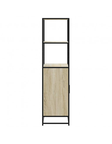 Credenza Rovere Sonoma 68x35x139 cm Legno Multistrato Metallo