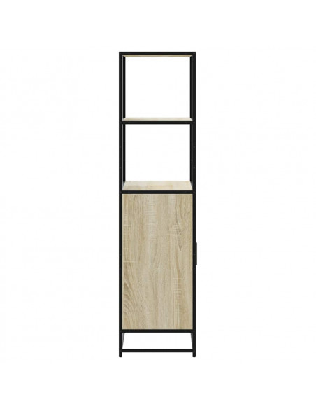 Credenza Rovere Sonoma 68x35x139 cm Legno Multistrato Metallo